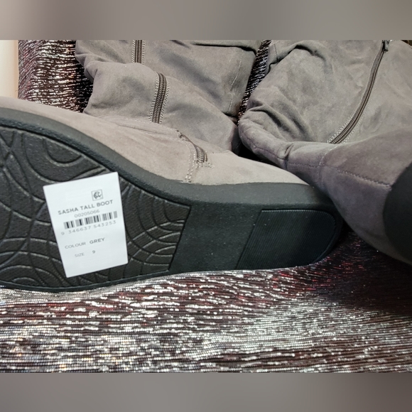 Women's WIDE FIT Sasha Tall Boot - gray | CLOUDWALKERS size 9 - Picture 4 of 6